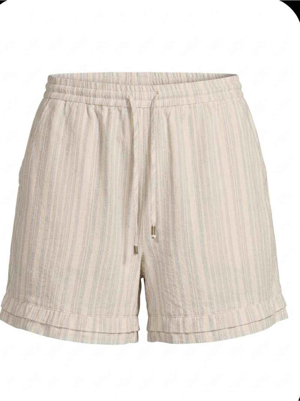 Anthropologie Stripe Drawstring Shorts
